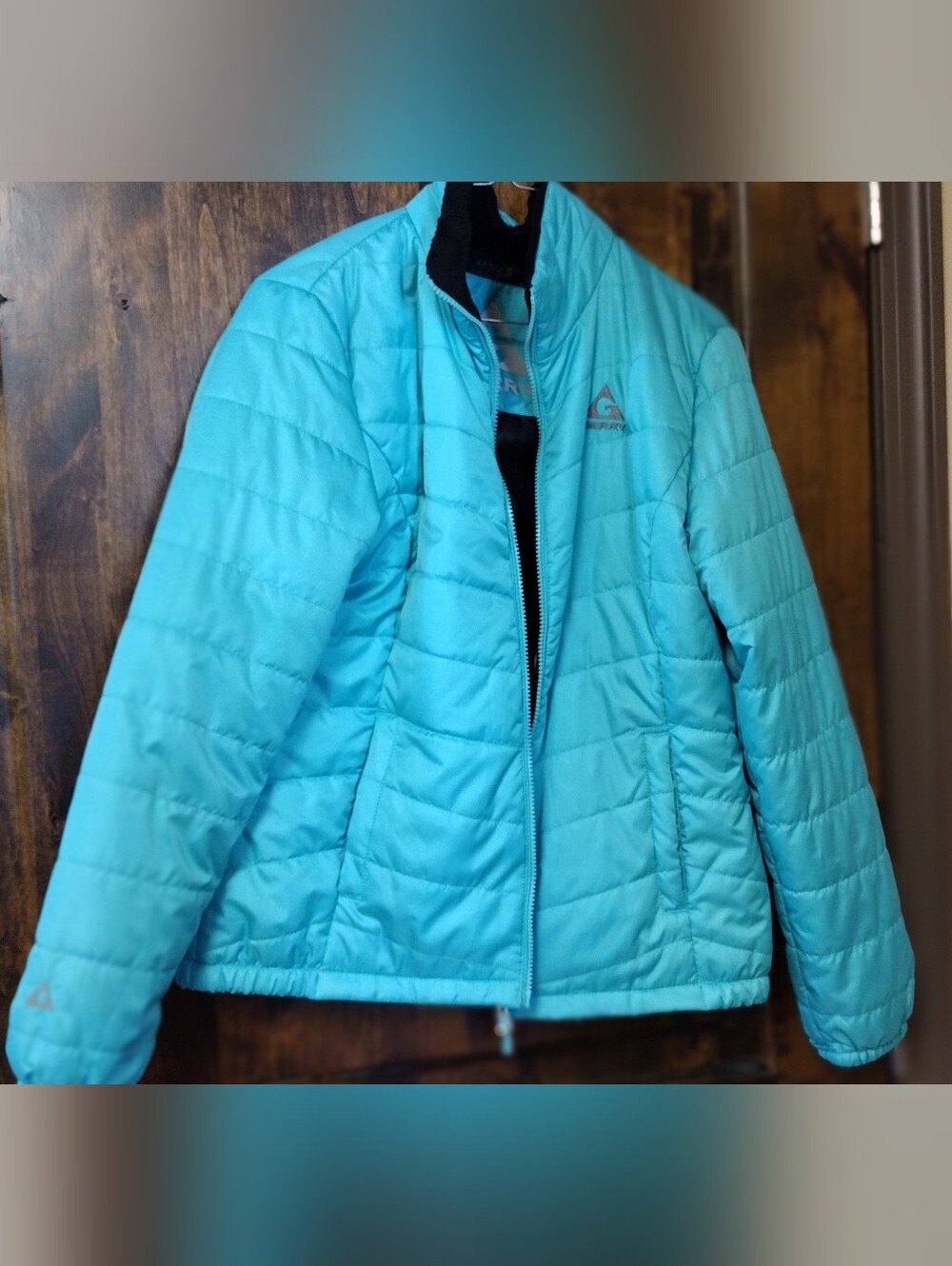 Gerry Quilted Puffer Jacket in Blue Size Large Like New